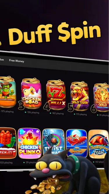 Duffspin casino registratiescherm op mobiel